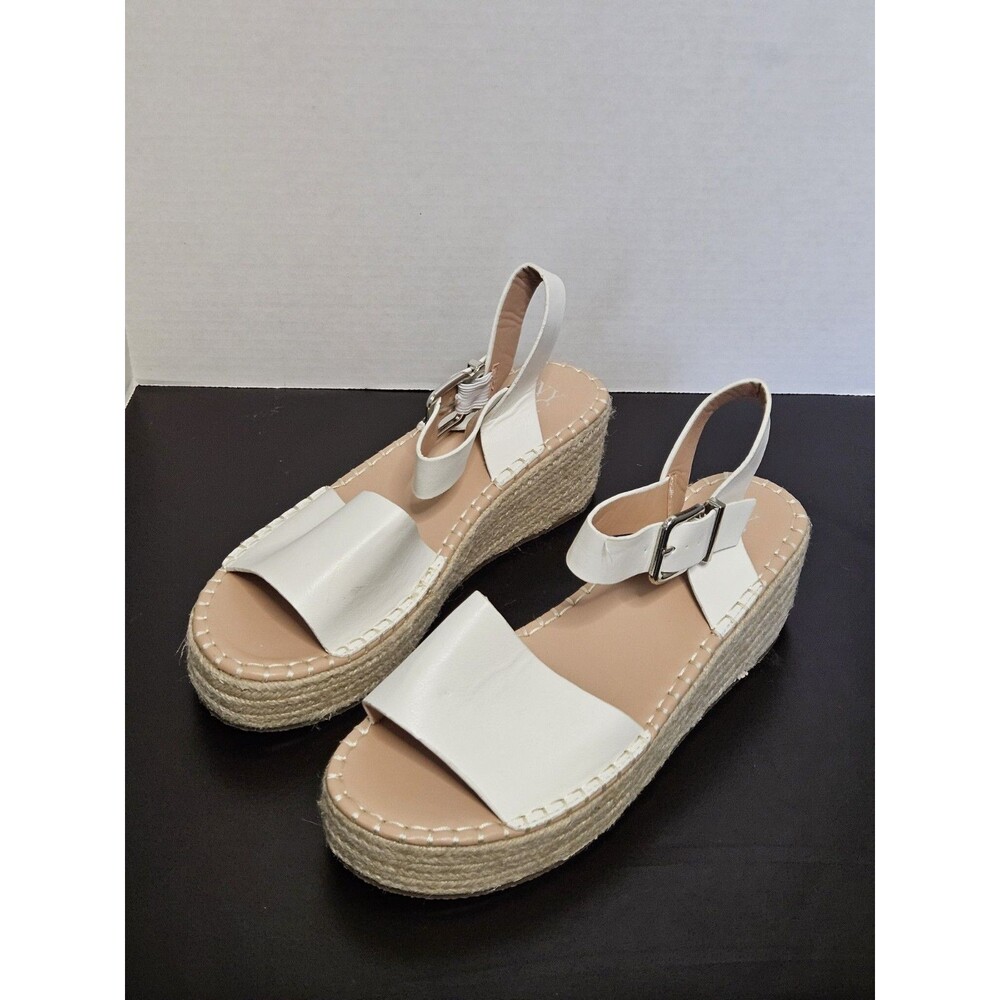 Sz 11 - New York & Company Elandra espadrille platform sandals White